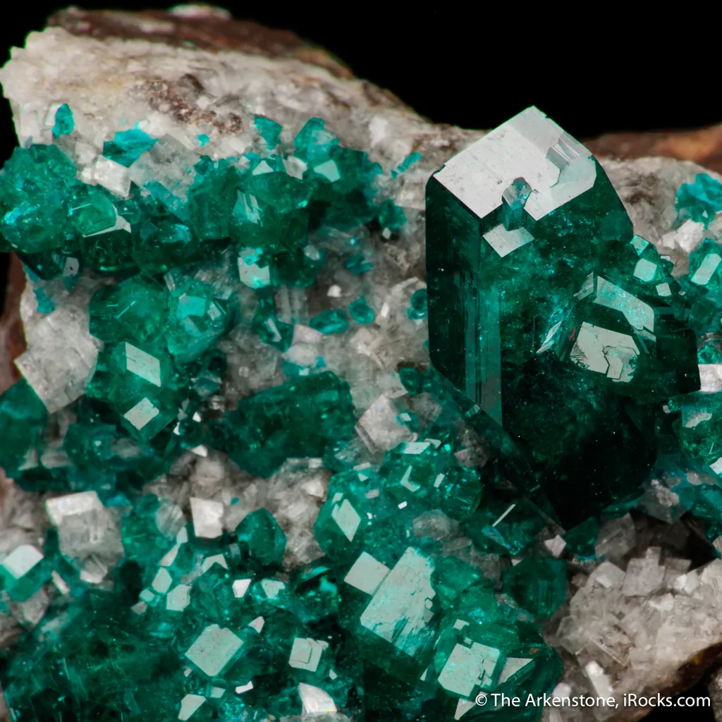 Dioptase and Calcite image