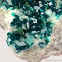 Dioptase and Malachite on Calcite - image 3