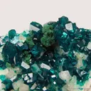 Dioptase and Malachite on Calcite - image 2