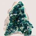 Dioptase and Malachite on Calcite - image 1