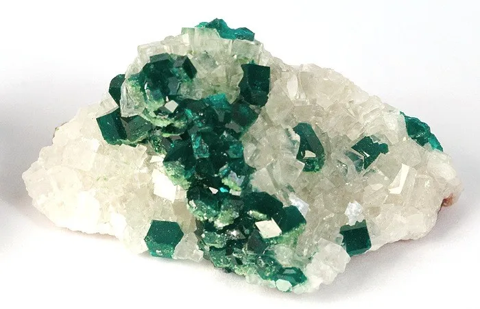 Dioptase, Calcite image