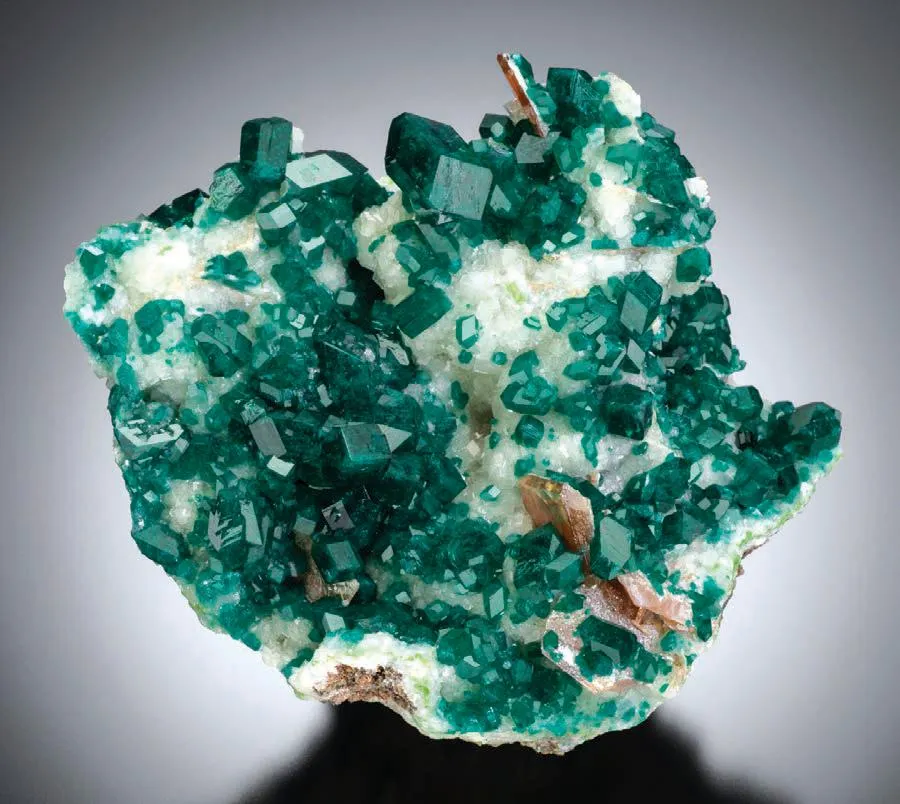Dioptase, Calcite - image 1