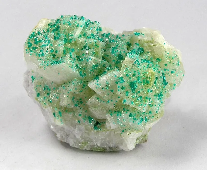 Dioptase, Calcite image