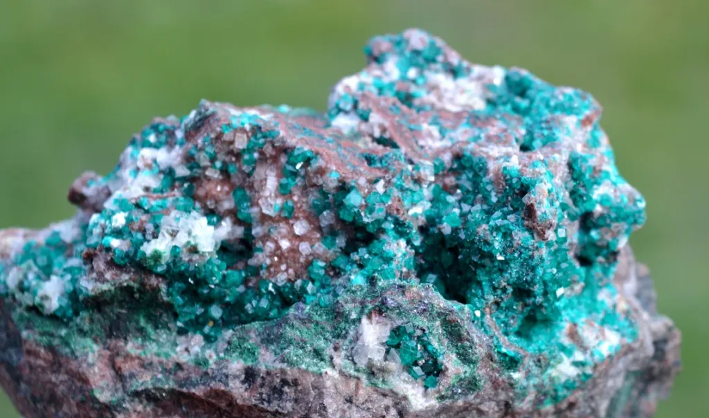 Dioptase & Calcite 397 grams - Tsumeb Mine, Tsumeb, Oshikoto Region, Namibia - image 2