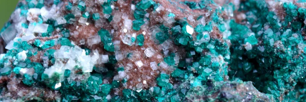 Dioptase & Calcite 397 grams - Tsumeb Mine, Tsumeb, Oshikoto Region, Namibia - image 3