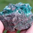 Dioptase & Calcite 397 grams - Tsumeb Mine, Tsumeb, Oshikoto Region, Namibia - image 4