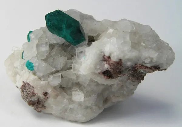 Dioptase, Calcite image