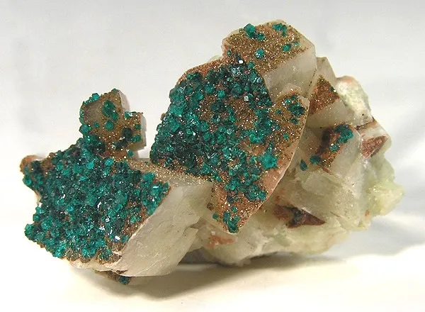 Dioptase, Calcite image