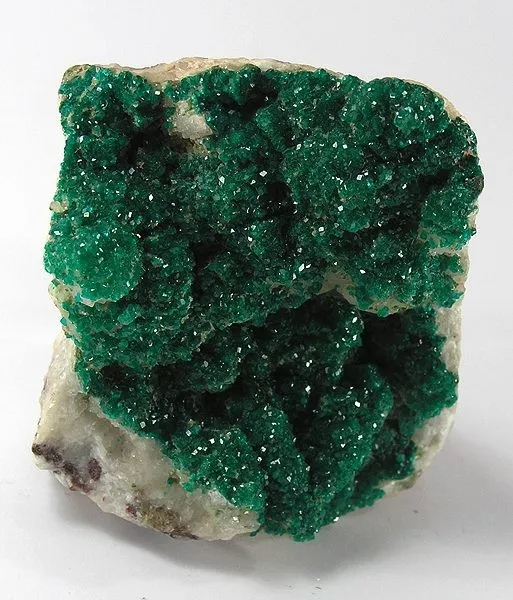 Dioptase, Calcite image