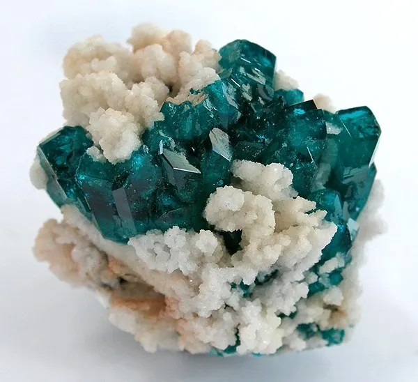 Dioptase, Calcite image