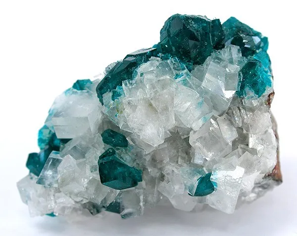 Dioptase, Calcite image