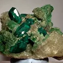 Dioptase, Calcite - image 1