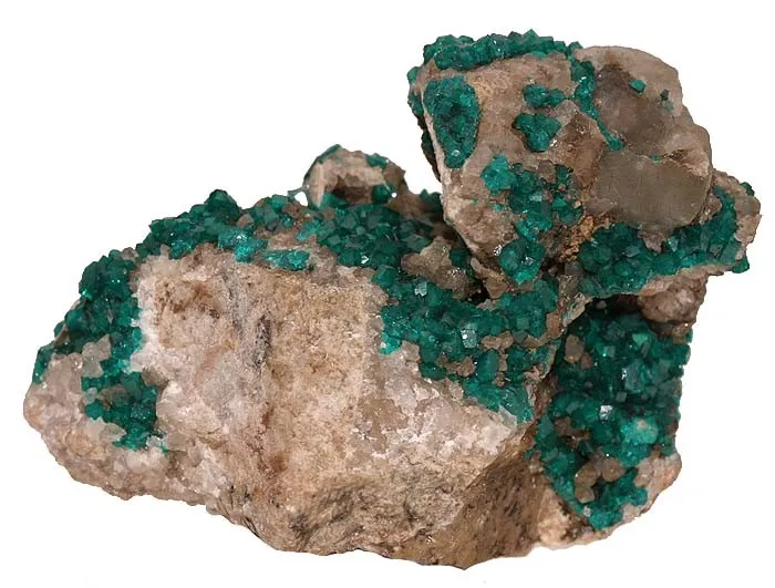 Dioptase, Calcite - image 1