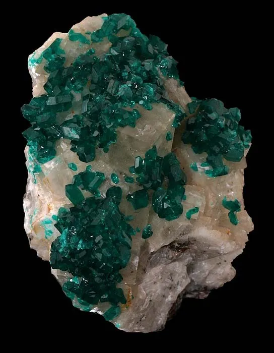 Dioptase, Calcite image
