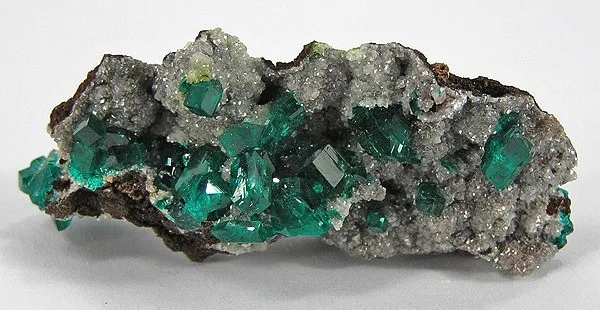 Dioptase, Calcite image