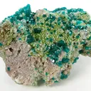 Dioptase, Calcite, Duftite, Smithsonite (Var: Cobaltoan Smithsonite) - image 3