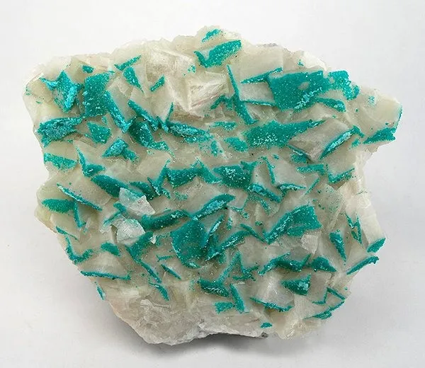 Dioptase, Calcite image