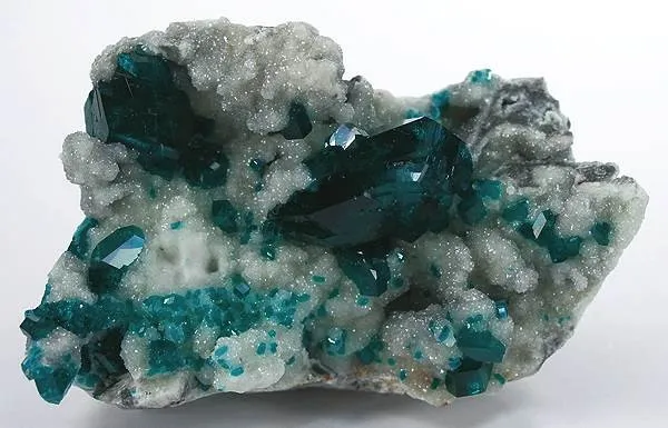 Dioptase, Calcite image