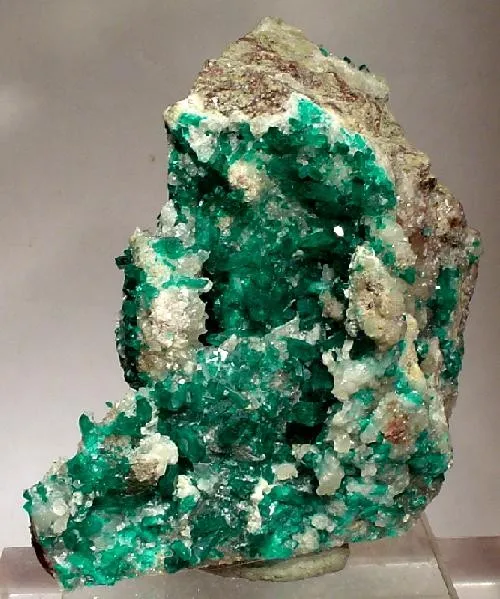 Dioptase, Calcite image