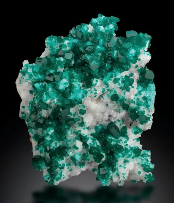 Dioptase, Calcite image