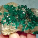 Dioptase, Calcite - image 1