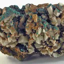 Dioptase, Calcite (Var: Plumboan Calcite) - image 1