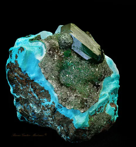 Dioptase Chrysocolla Malachite Quartz - image 2
