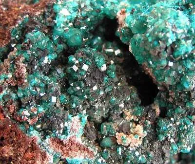 Dioptase, Dolomite (Var: Cobaltoan Dolomite) - image 2