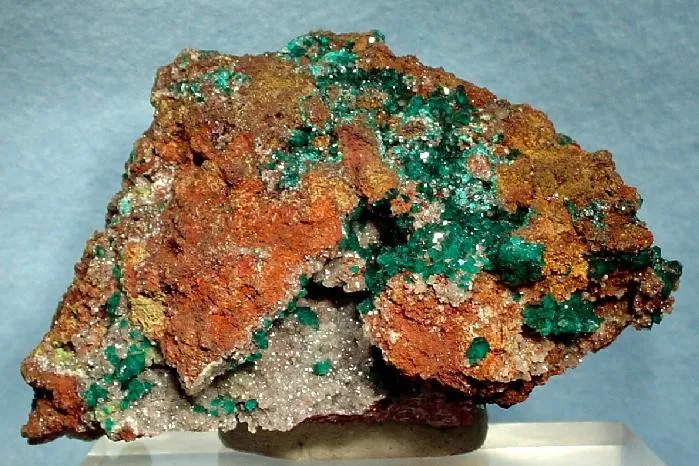 Dioptase, Dolomite (Var: Cobaltoan Dolomite) - image 3