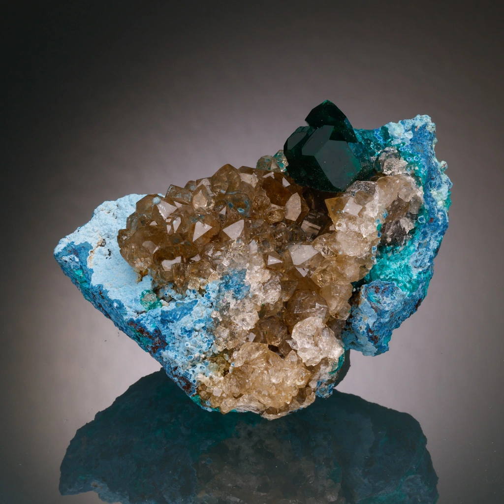 Dioptase from Mindouli, Mindouli District, Pool Department, Republic of the Congo image