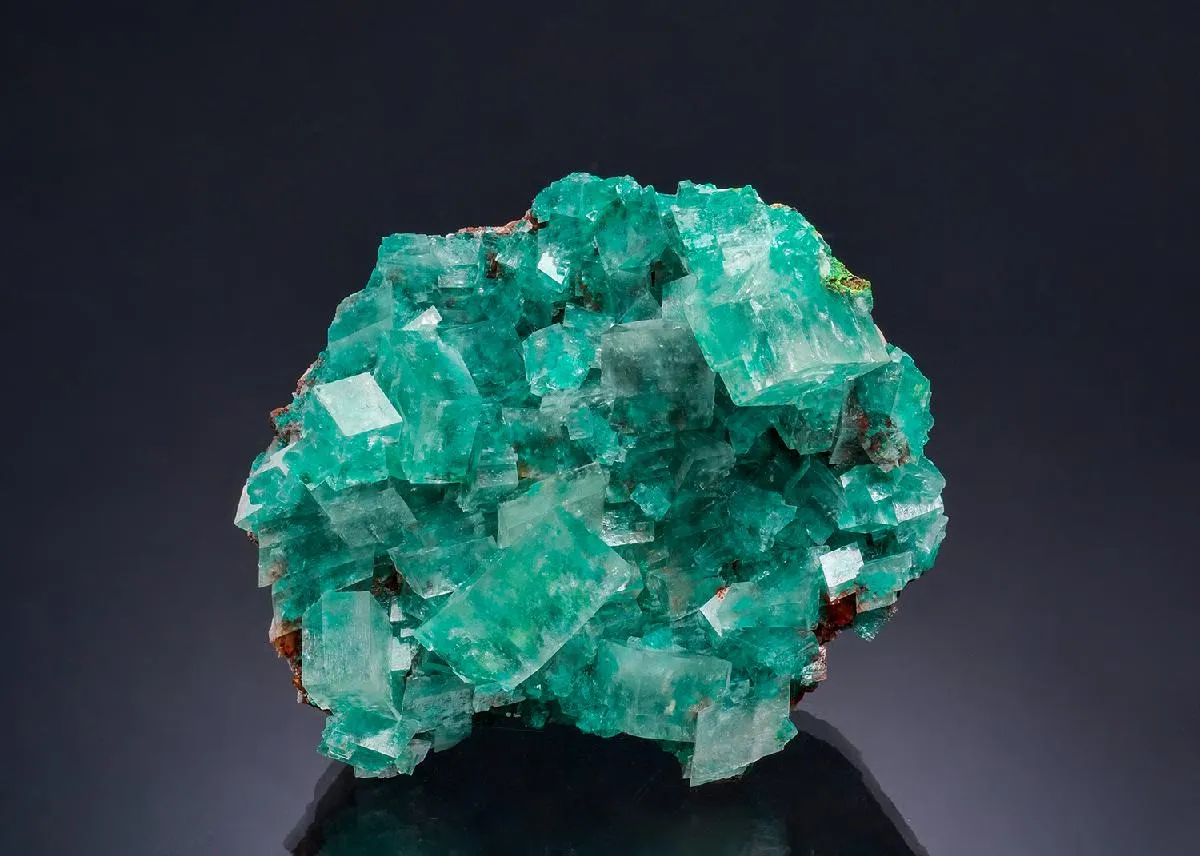 Dioptase in Calcite - image 1