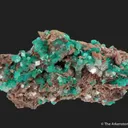 Dioptase in Calcite - image 2