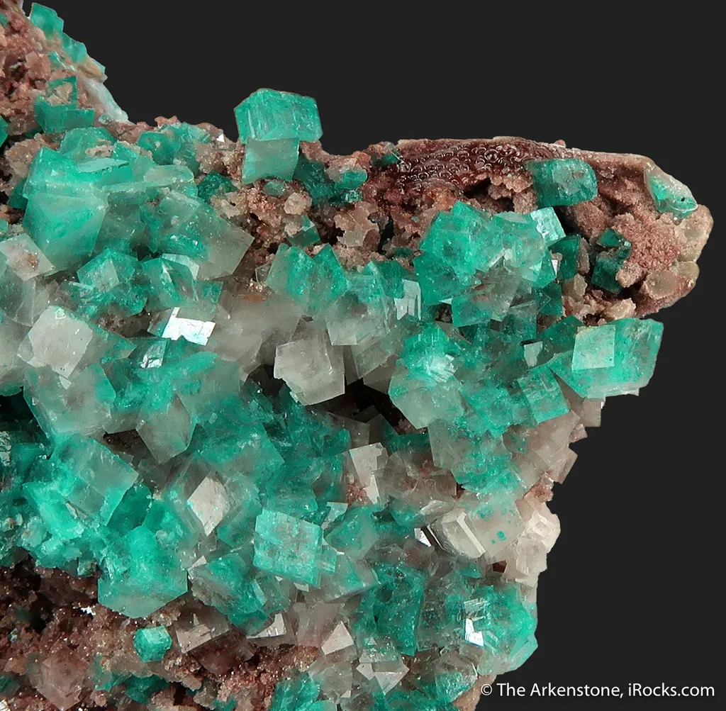 Dioptase in Calcite image