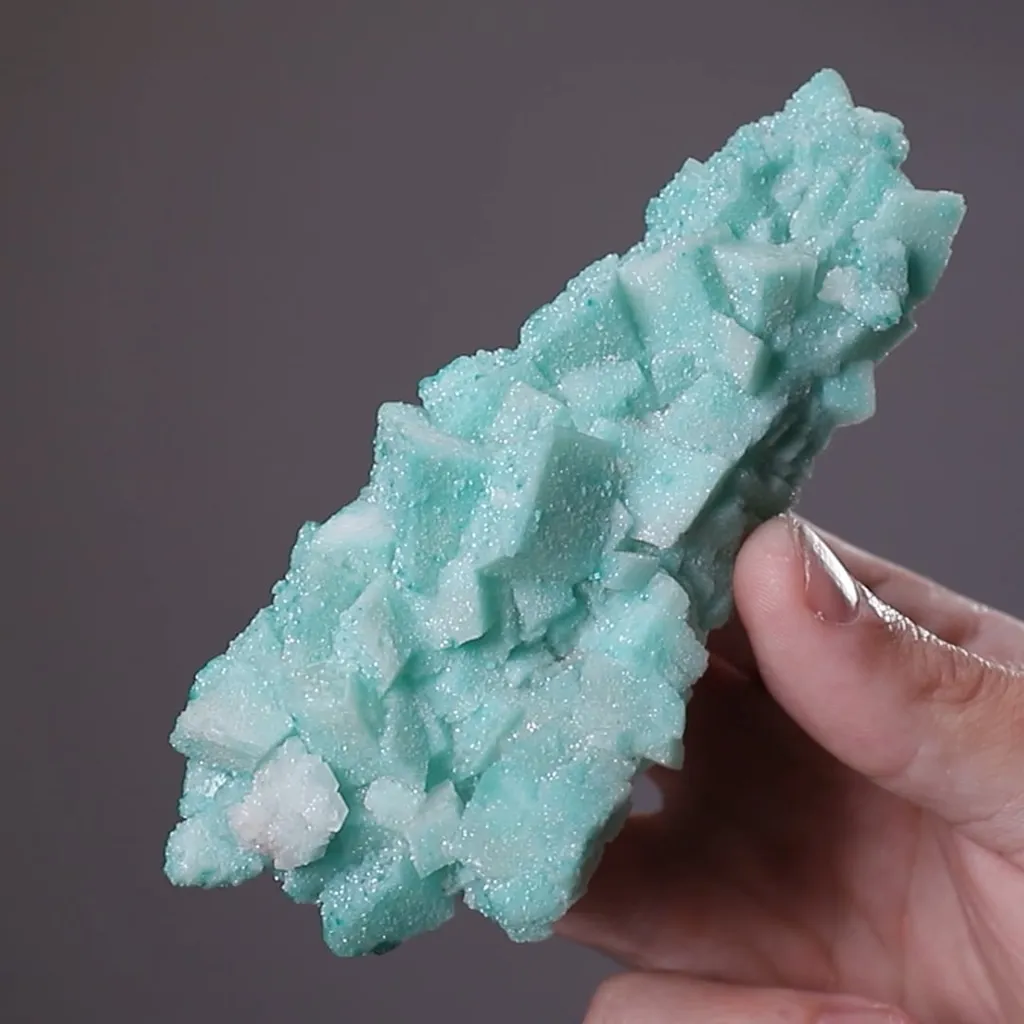 Dioptase included Calcite with Dioptase - image 2