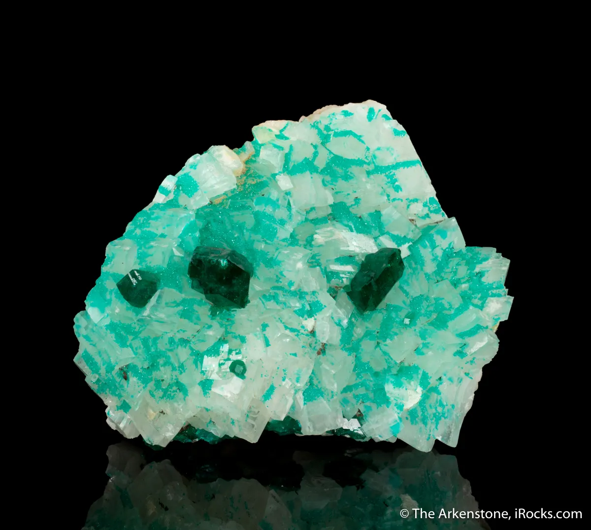 Dioptase on Calcite - image 1