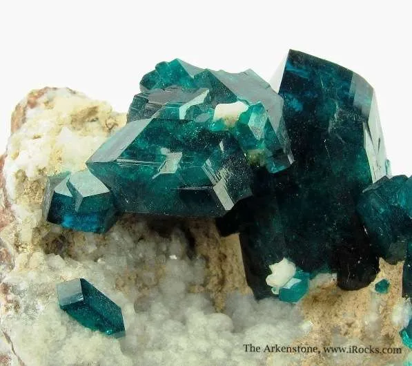 Dioptase on Calcite - image 6