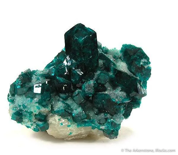 Dioptase on Calcite image