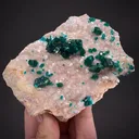 Dioptase on Calcite - image 1