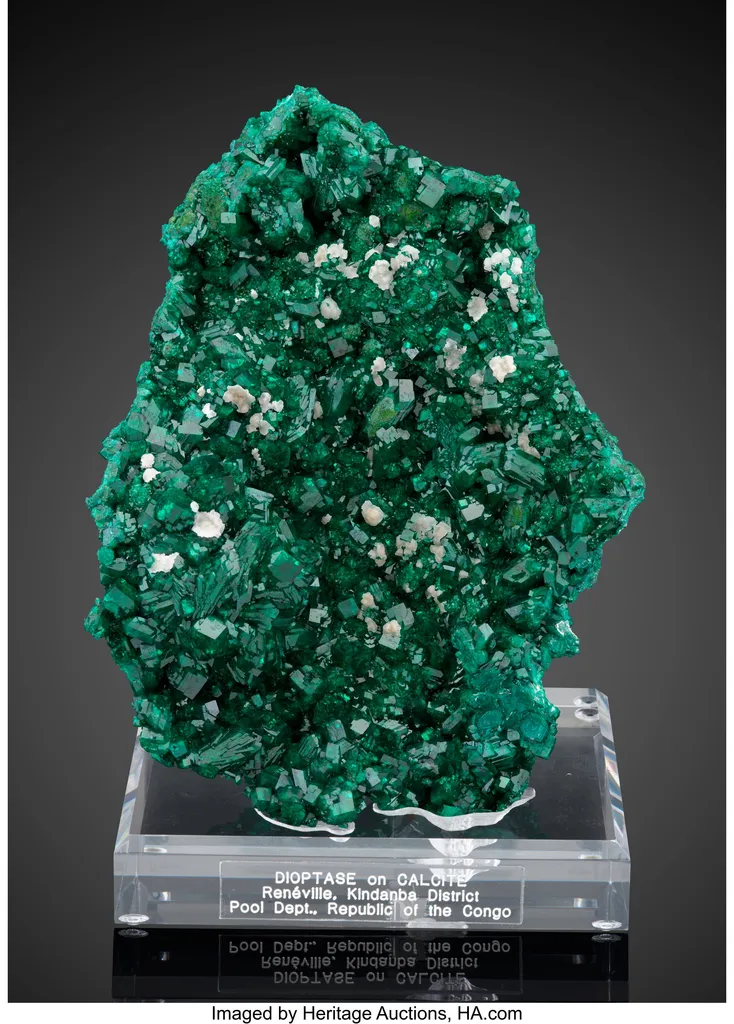 Dioptase on Calcite image