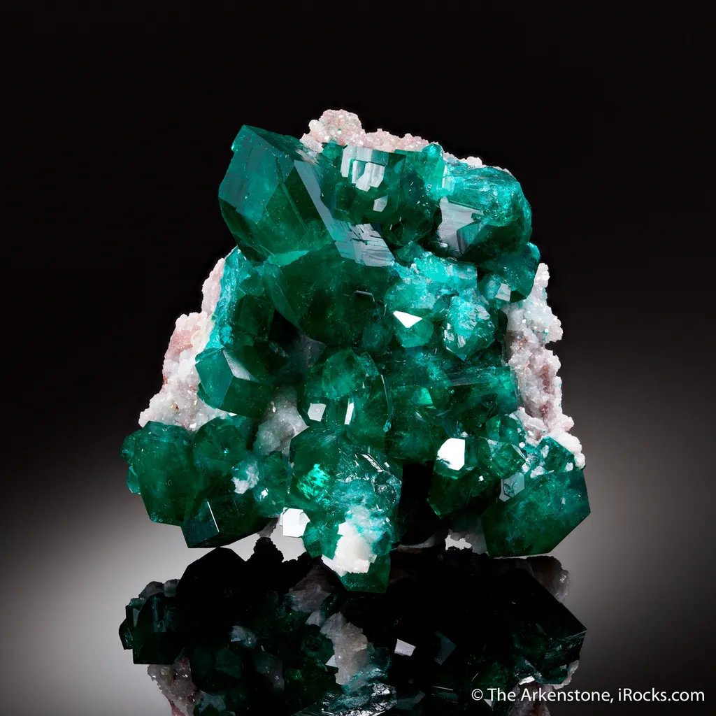 Dioptase on Calcite image
