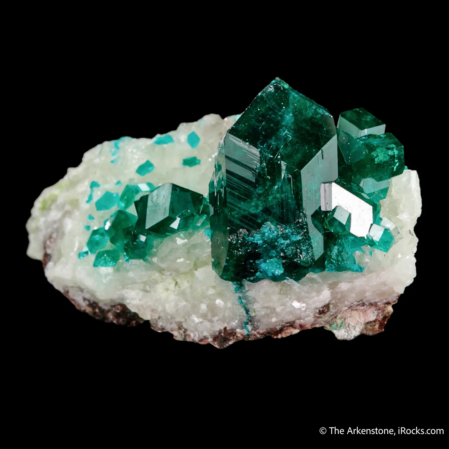 Dioptase on Calcite - image 1