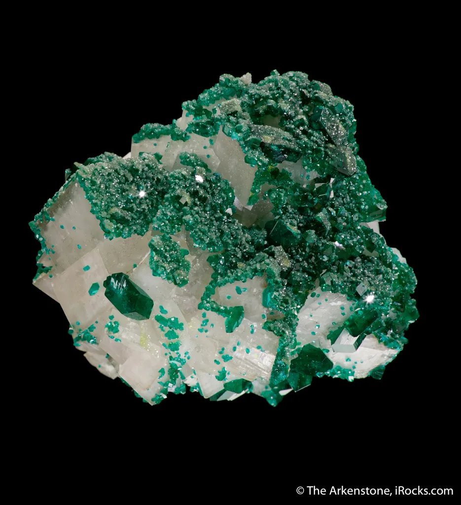 Dioptase on Calcite - image 2