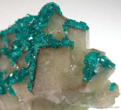 Dioptase on Calcite - image 2