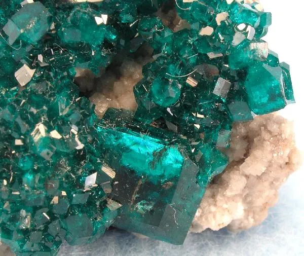 Dioptase on Calcite - image 2