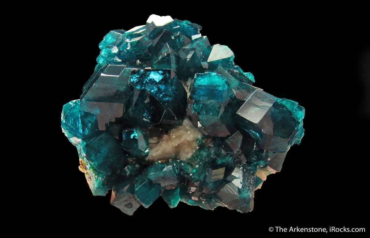 Dioptase on Calcite - image 1