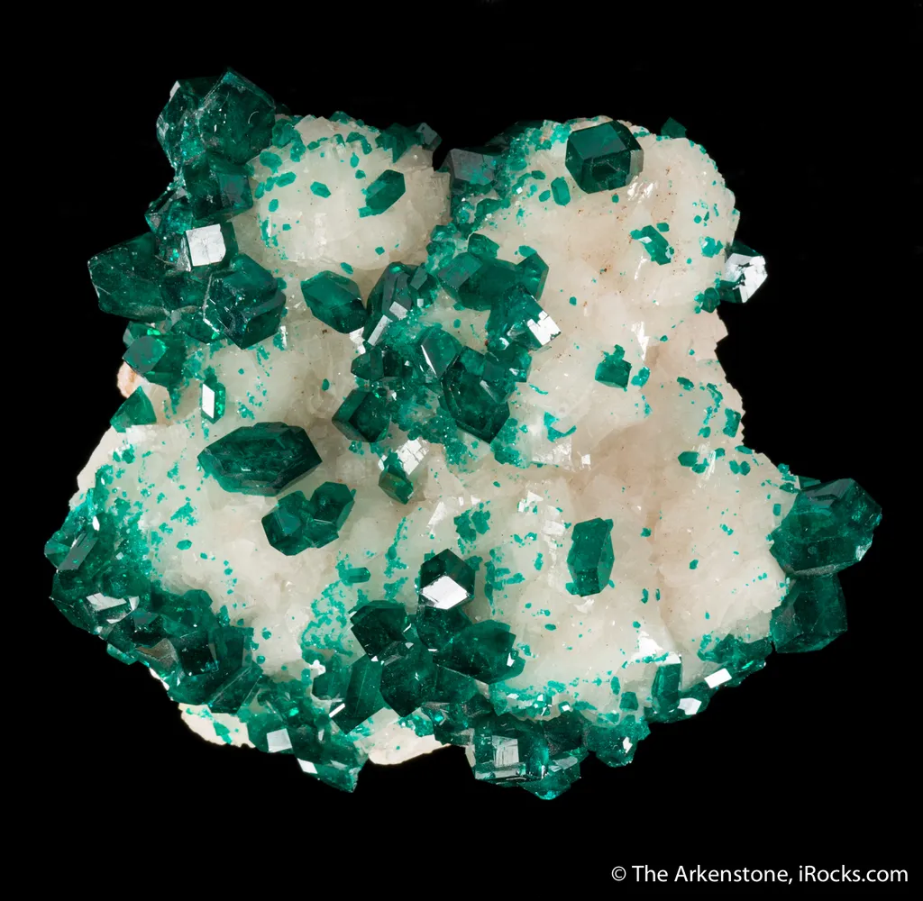 Dioptase on Calcite - image 2