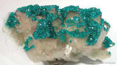 Dioptase on Calcite - image 3