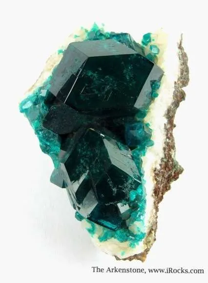 Dioptase on Calcite - image 5