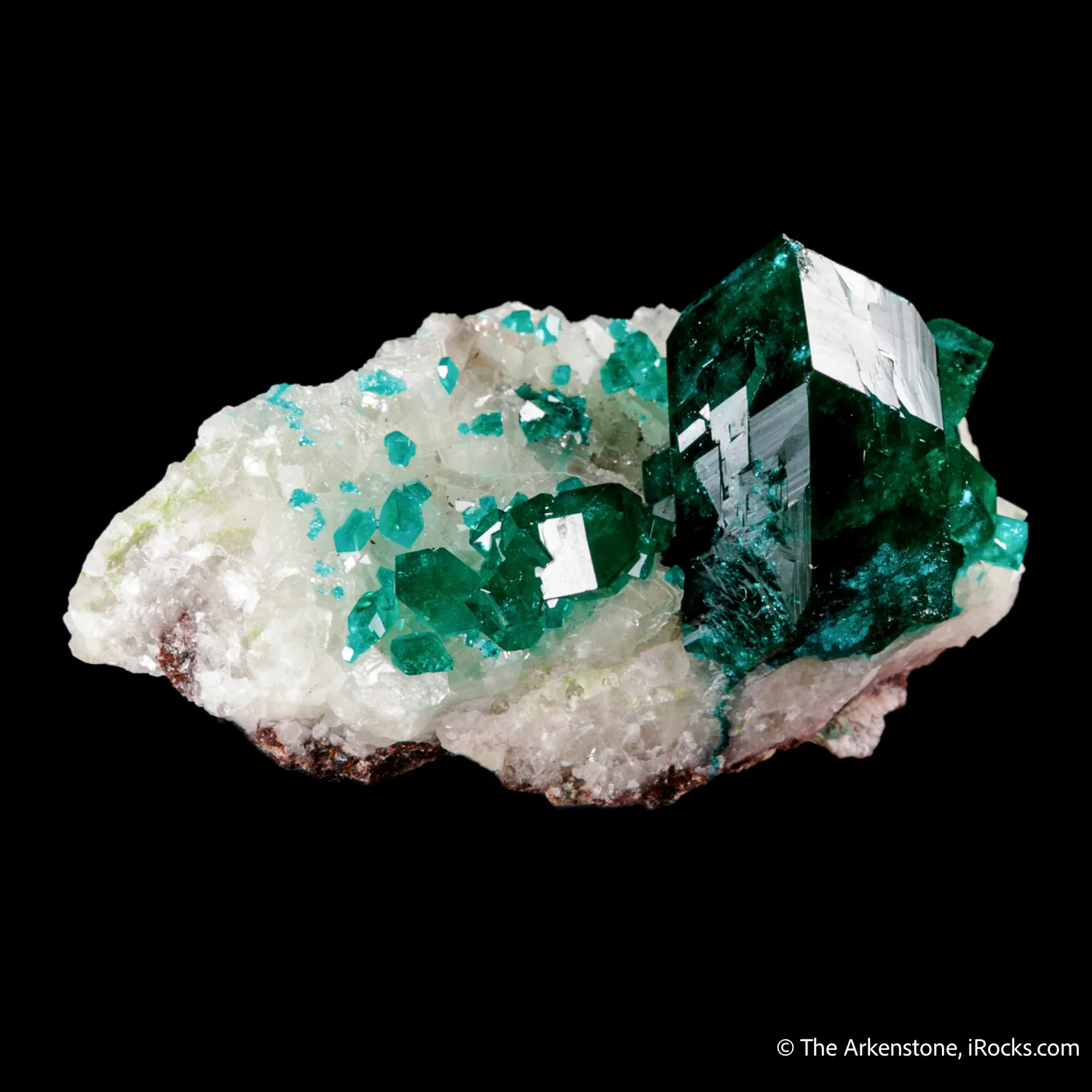 Dioptase on Calcite - image 4
