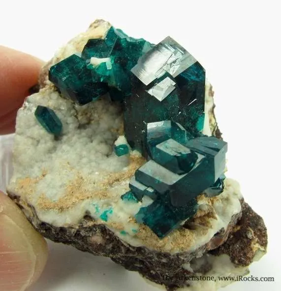 Dioptase on Calcite - image 2